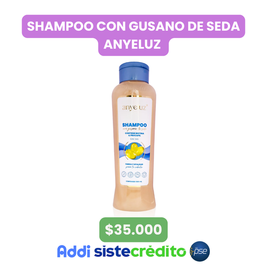 SHAMPOO CON GUSANO DE SEDA ANYELUZ