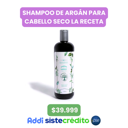 SHAMPOO DE ARGAN PARA CABELLO SECO LA RECETA 500 ML