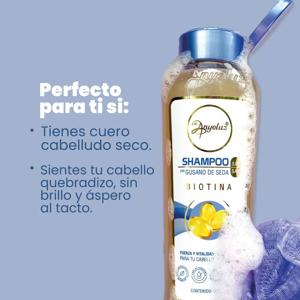 SHAMPOO CON GUSANO DE SEDA ANYELUZ