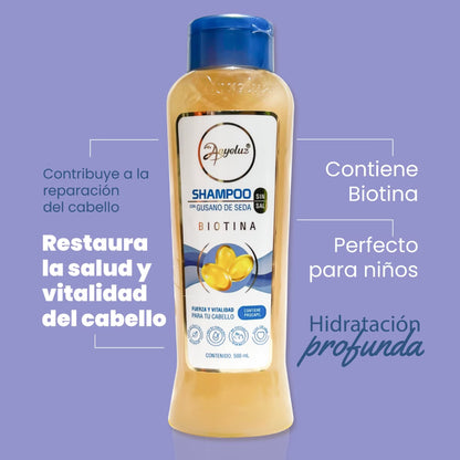 SHAMPOO CON GUSANO DE SEDA ANYELUZ
